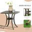 Lewert Outdoor Garden Table Cast Aluminium, 54 x 54 cm Bronze Tone