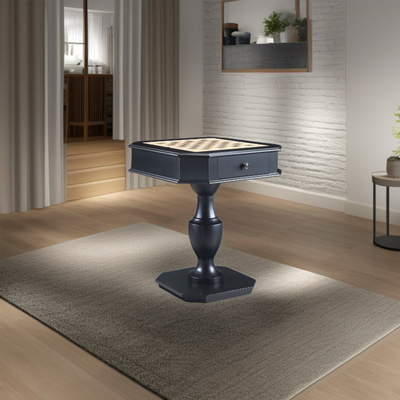 Table de jeu d'échecs réversible avec plateau de jeu Bishop II (Fingures d'échecs non incluses)