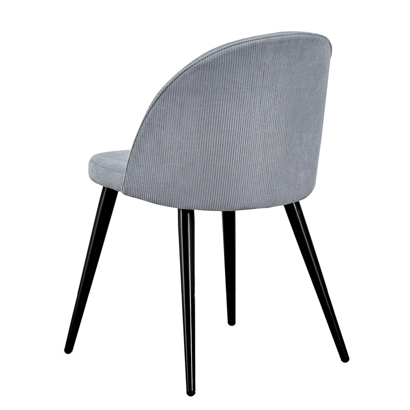 Nickelson 47cm H Corduroy Upholstered Side Chair, Grey