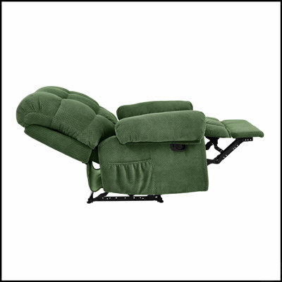 Ultimate Overstuffed Recliner Chair with Padded Footrest for Maximum Comfort and Relaxation, Ideal for Living Rooms and Home Theaters.