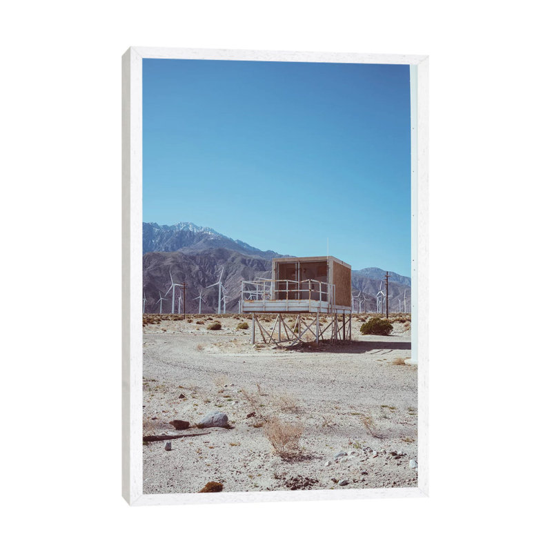 Palm Springs Windmills V by Bethany Young - Print on Canvas, 66.04cm H x 45.72cm W x 3.81cm D, White Framed