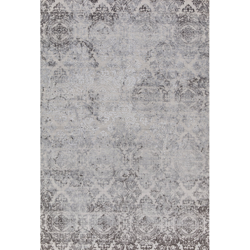 Brinkerhoff Damask Indoor Rug, Rectangle 5'3" x 7'7"
