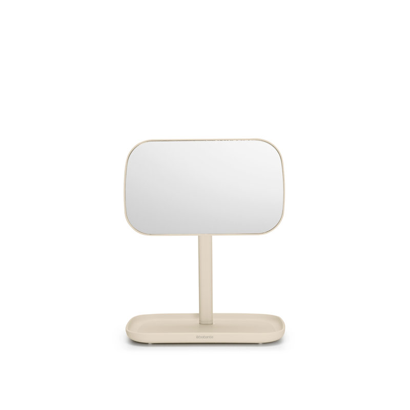 Miroir avec plateau de rangement Brabantia ReNew, Beige doux