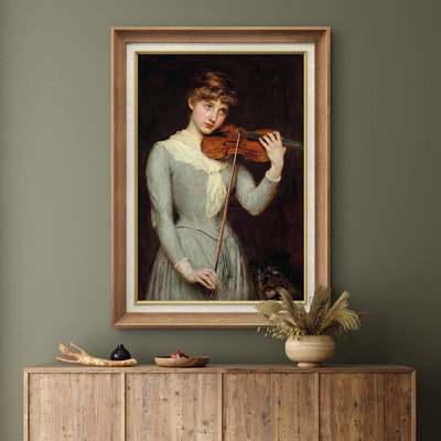 A Cavatina (Violinist) par Briton Riviere - peinture sur toile encadrée