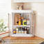 Armoire de coin multi-usage avec portes, tablettes réglables, tour de rangement blanche pliable pour petits espaces-101029555