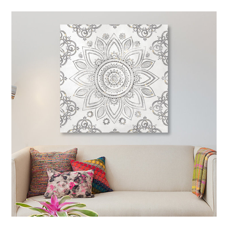« mandala soleil burst », impression sur toile, H 12 po x l 12 po x P 0,75 po