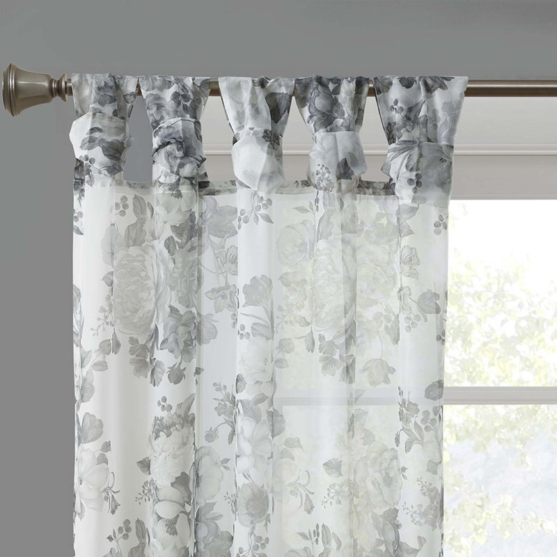 Voile avec passe-tringle, Blanc, L 50 po x L 84 po