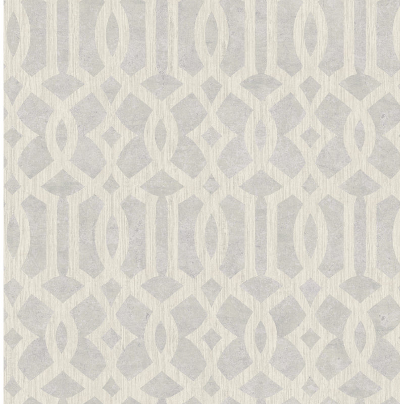 Rouleau de papier peint Myrto Lattice, Gris / lavande