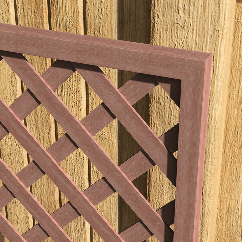 Lit de jardin surélevé avec treillis, brun, largeur extérieure de 13,25 po, 29,5 po x 13,25 po x 53,25 lit à treillis, auto-drainant pour les herbes, 29,5 po x 13,25 po x 53,25 po, brun