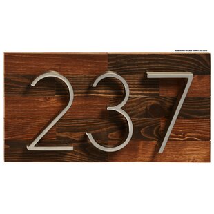 Beautiful custom house numbers plaque utilizing reclaimed wood and