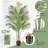Artificial Palm Tree Indoor Plant Tall Fake Tropical Paradise Palm Tree In Pot With Real Bark Design Faux Areca Palm Tree