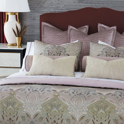 Evie Traditional 100% Linen Damask Duvet Cover