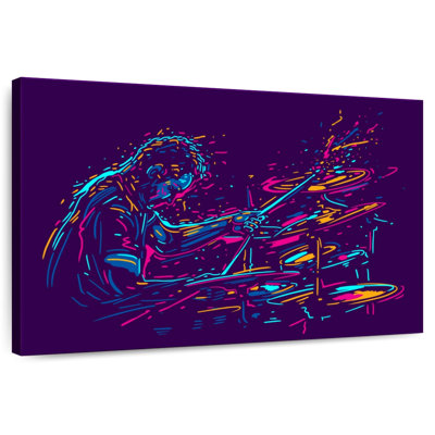 Abarca Abstract Drummer Performing