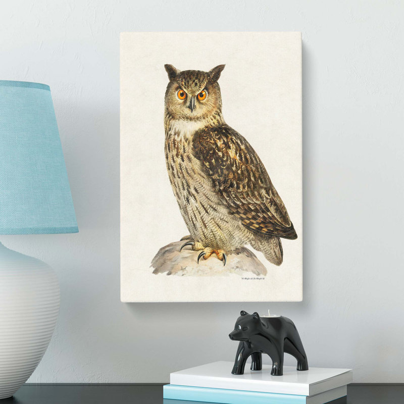 Eurasian Eagle-Owl by Von Wright - Wrapped Canvas, 76cm H x 50cm W x 3cm D