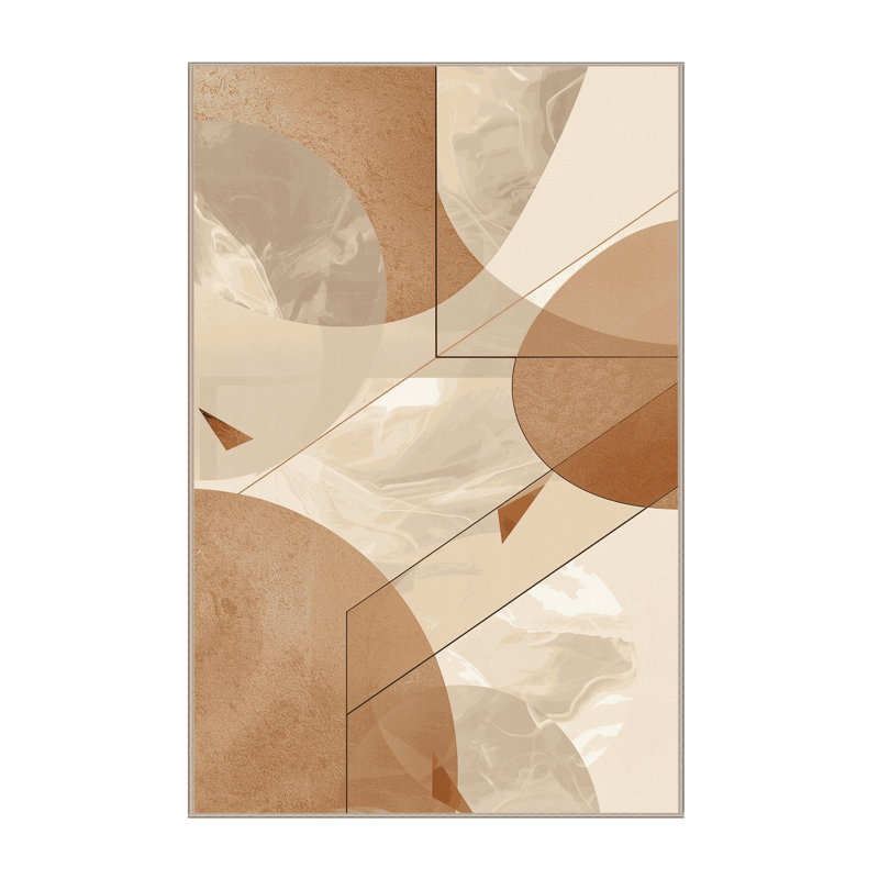 Tapis beige moderne élégant et chic lavable à la machine Brentwood, 2 x 5