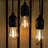 Jonida Outdoor - 50' Patio Lights with 15 Vintage-Style LED Edison Bulbs and Hanging Sockets