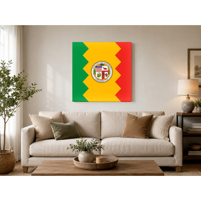 Los Angeles City Flag - Art mural officiel sur toile