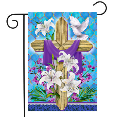 Drapeau de jardin Duard Lily Cross Holiday