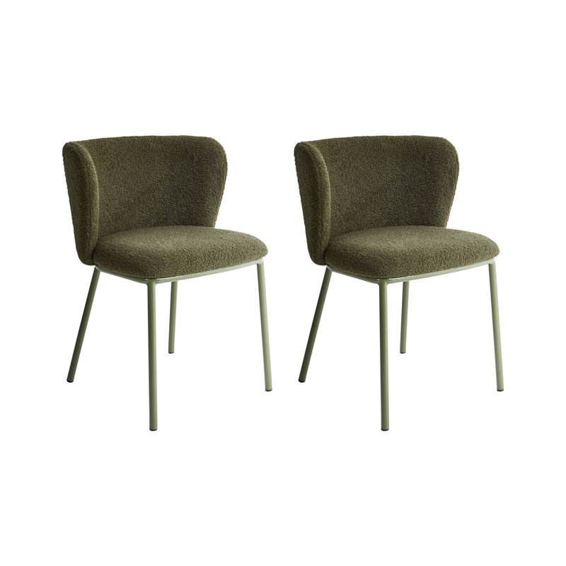 Charlett 15.7cm H Upholstered Upholstered Back Side Chair, Green