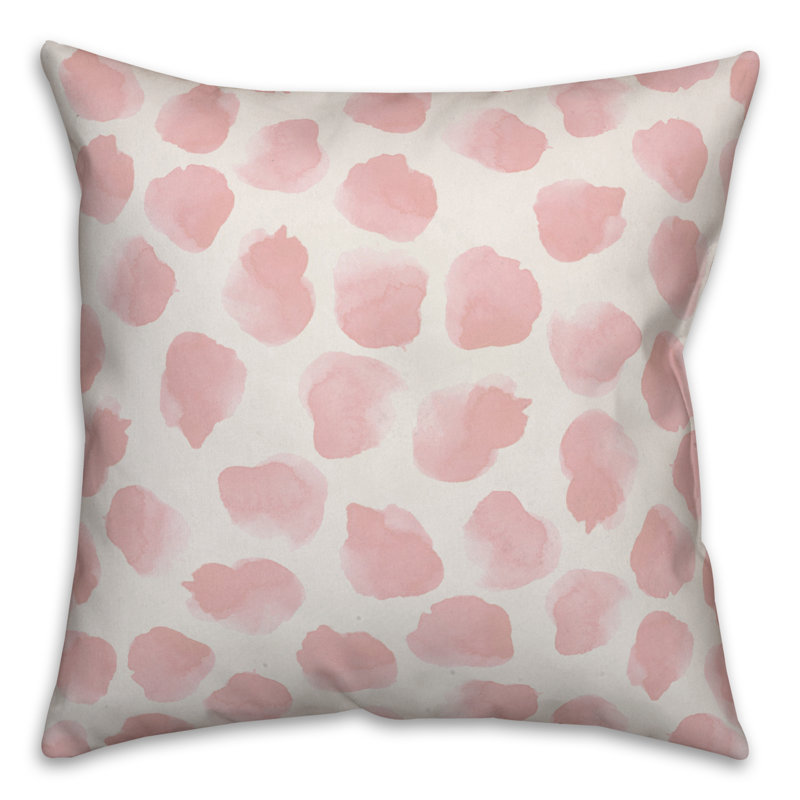  Coussin Watercolor Dots, 20 po X 20 po, Rougir