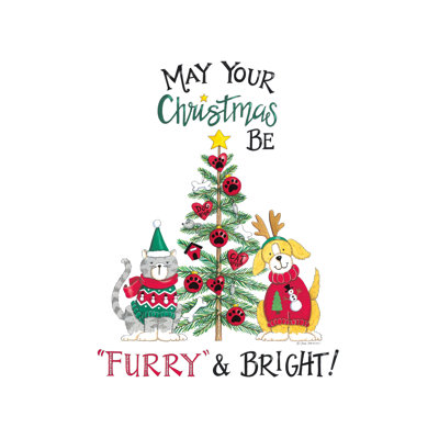 " May Your Christmas Be Furry & Bright Pets " by Deb Strain