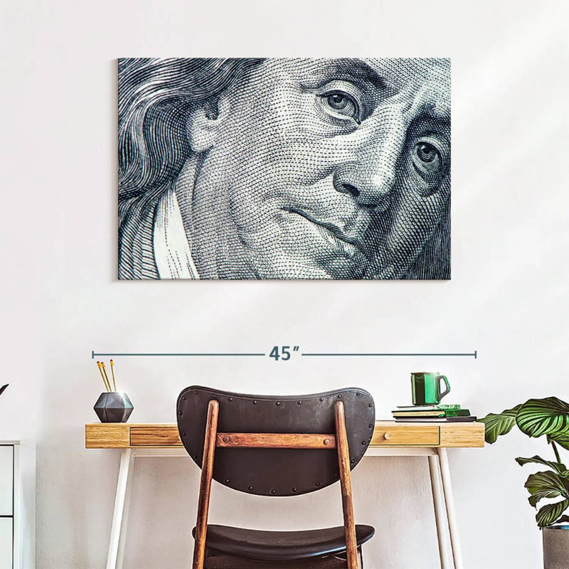 Leisha Benjamin Franklin Face, 26" H x 39" W