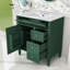 Meuble-lavabo simple en bois avec lavabo en céramique et multi-rangement Epke-1848324473