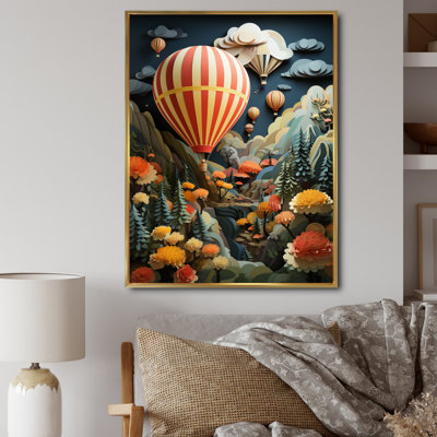«Estiva Coral Hot Air Ballon II», reproduction sur toile