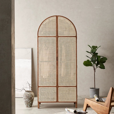 Garde-robe simple et rétro à double porte