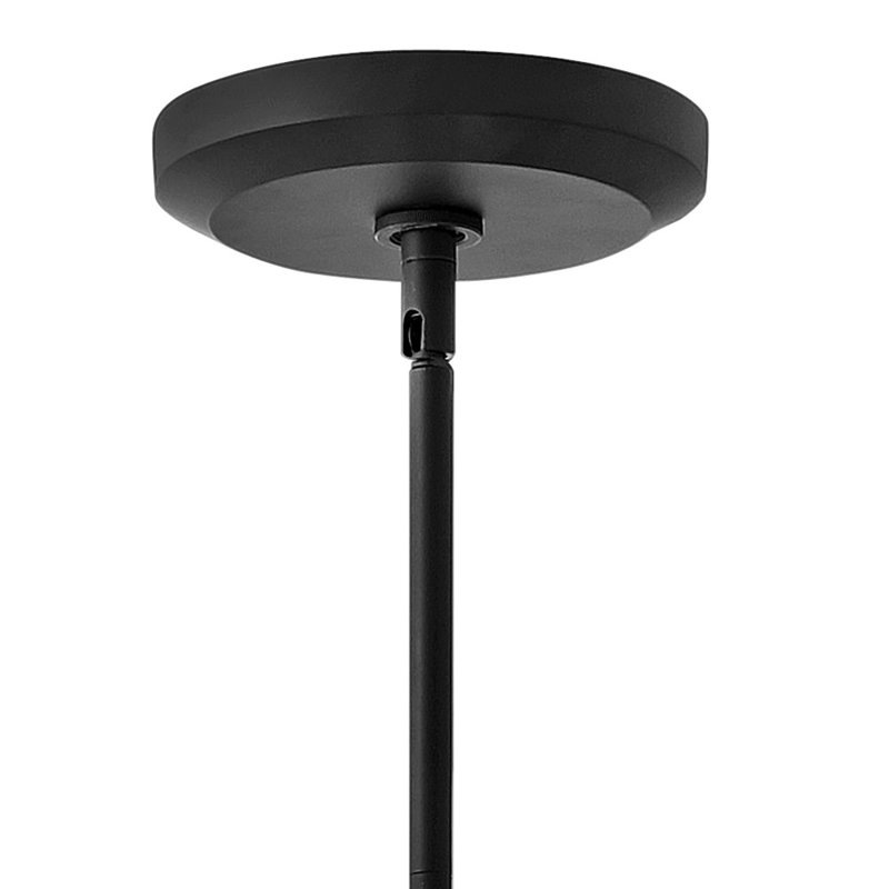 Lustre géométrique unique à 5 lumières Ariza, Noir