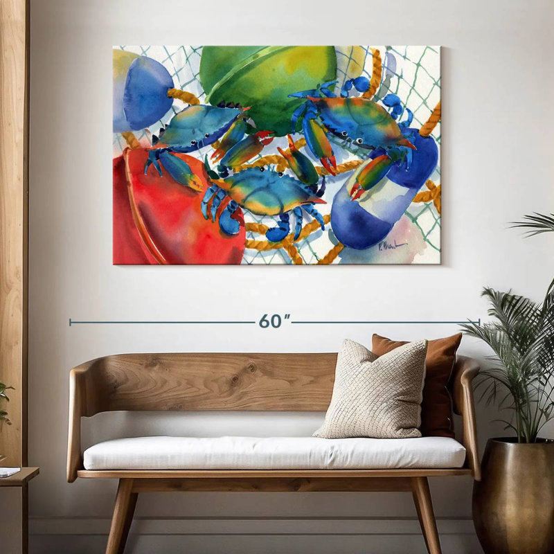 Brampt Crabs And Floats, 32" H x 48" W