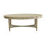Table basse d'inspiration française en bois massif blanc antique