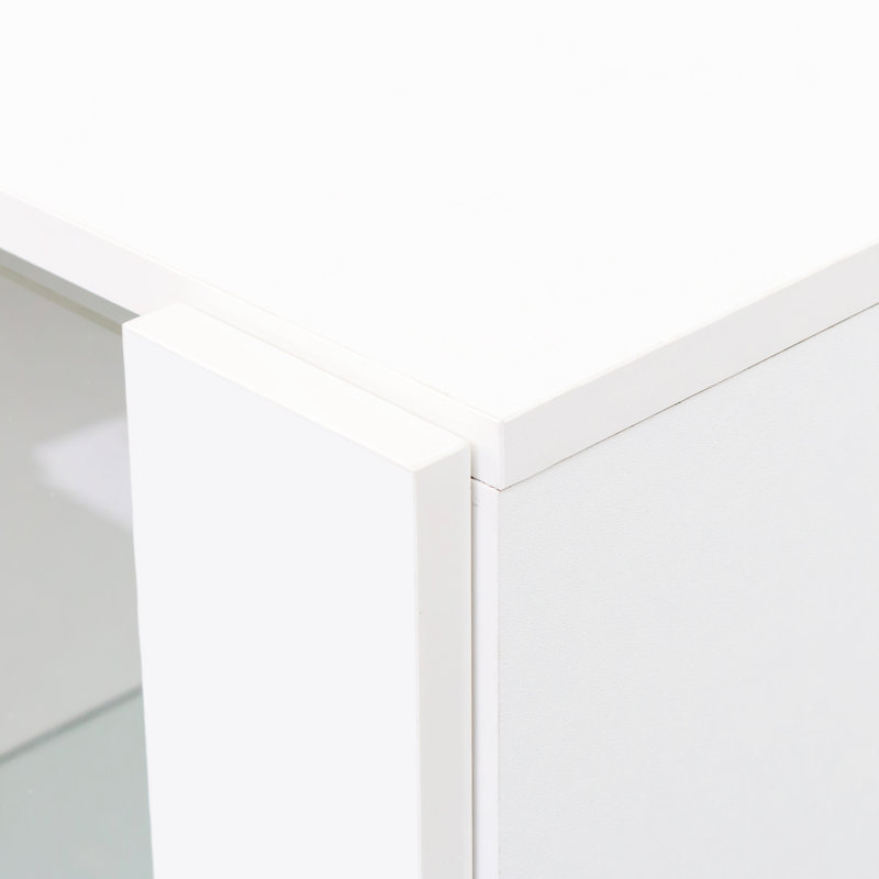 Unités de rangement avec tablettes en verre et éclairage en aluminium pour les armoires de chambre à coucher