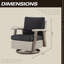 Chaise berçante d'extérieur en polyéthylène (PE) avec coussins Azalee-86817024