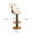 Adjustable Gold Bar Stools Frangia, Counter Height Frangia with Back BarStools for Kitchen Island Home Bar(1PCS)