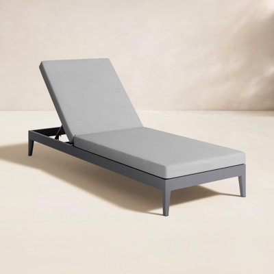 Elza 28'' Outdoor Aluminum Chaise Lounge