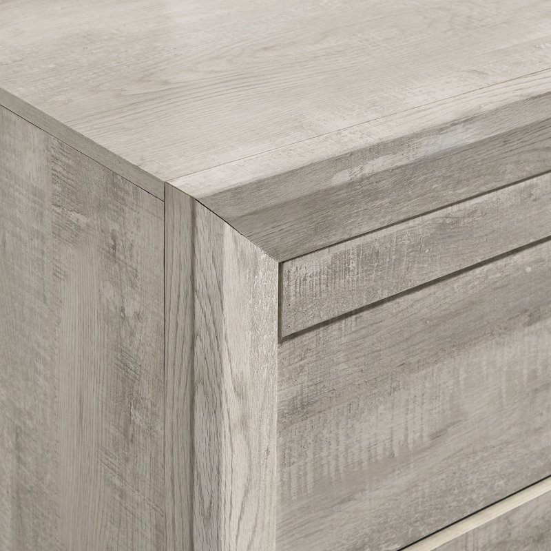 Commode à 5 tiroirs l 36 po Zarrah, Chêne rustique