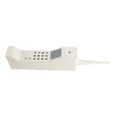 Rétro ornement de téléphone portable Matériau de fer Vif Léger Portable Décoratif Colorfast Modèle cellulaire rétro Blanc