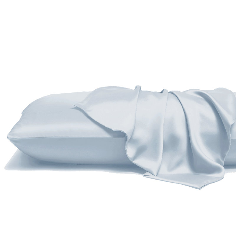Wonderful Premium Silk Pillowcase- 100% Natural Protein Fiber, Durable, Breathable, Skin-Help, Hair-Friendly, Ice Blue, King