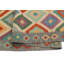 Tapis beige / gris en laine tissé à la main à motif tribal / géométrique / sud-ouest de couleur cépage Cedorah