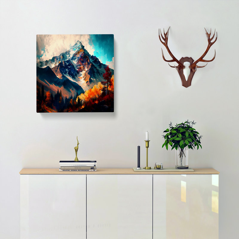 Mountain Impressionism - No Frame Print, 50cm H x 50cm W x 3cm D