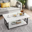 Table basse moderne à motif de marbre minimaliste - Table centrale multifonctionnelle pour le salon-1746474998