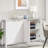 Fluted Sideboard Buffet Cabinet with Storage, 55" Large Wood Accent Cabinet with Adjustable Shelves and 4 Doors-900007379