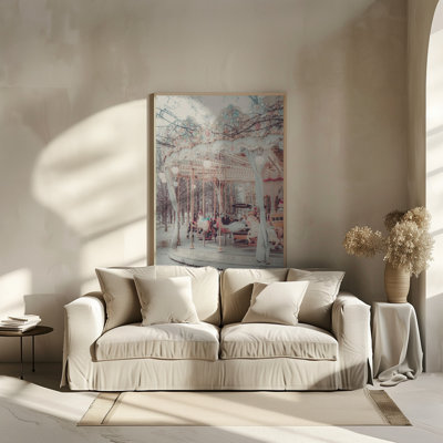 "Paris Carousel III" Framed Textured Wall Art