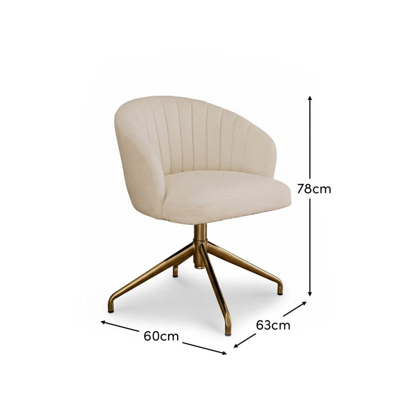 Boucle Office Chair, Black