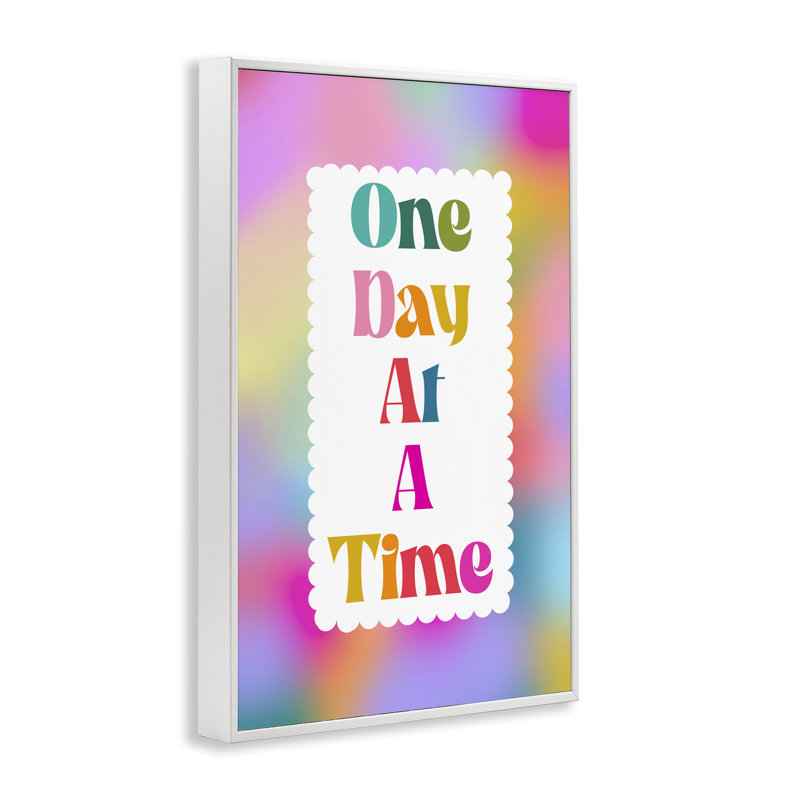 «Bright One Day At A Time», estampe numérique, design par Pooja Dave, Estampe numérique encadrée blanc bord de mer