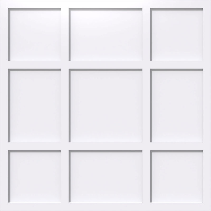 Médaillon de plafond contemporain Rubik, H 18 po x l 18 po x P 1 po