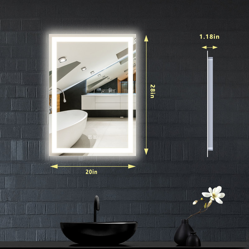 Naliyah Flat Wall Mirror, 20" x 28"