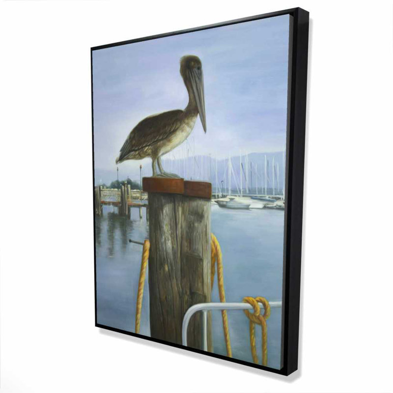 «Pelican Blue Boat», reproduction d'art sur toile