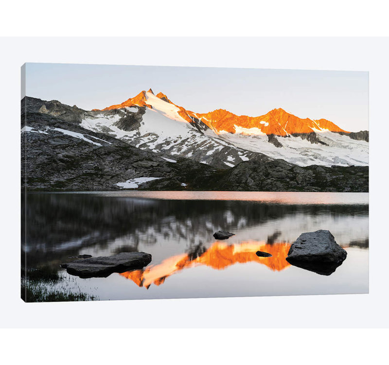 « lever à haut lake gerlos », reproduction de photo sur toile, H 8 po x l 12 po x P 0,75 po, Toile tendue, Pas de tapis
